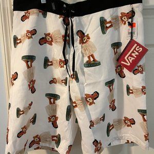 Vans 'Hula Girl' Boardshorts Sz 38 New with Tags